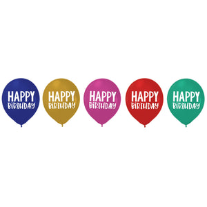 Happy Dots Happy Birthday 30cm Latex Balloons Pack of 15