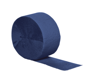 Navy Blue Crepe Streamer 24m