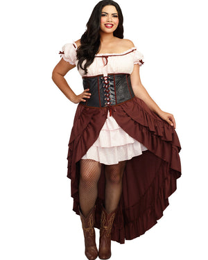 Wild West Saloon Gal Plus Size Womens Costume