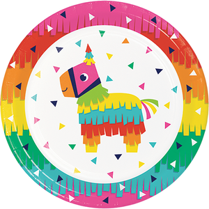 Fiesta Fun Dinner Plates Paper 22cm Pack of 8