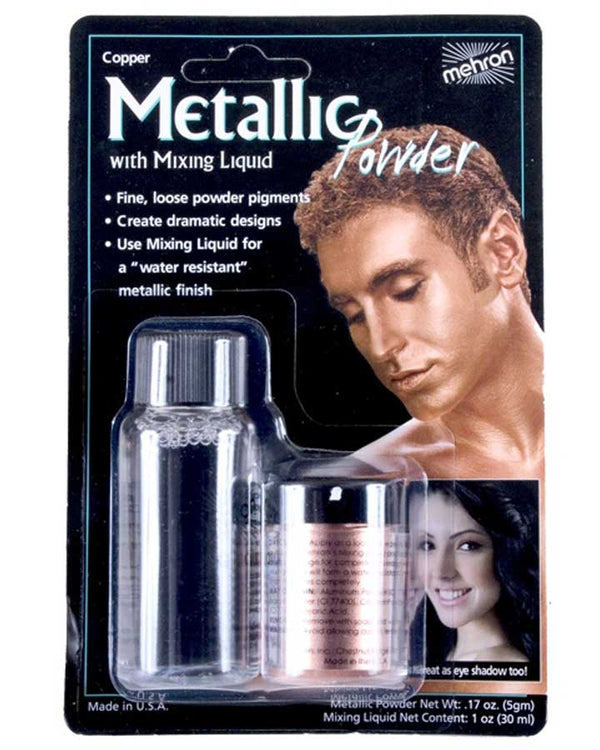 Mehron Copper Metallic Powder with Mixing Liquid
