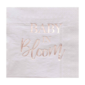 Baby in Bloom Lunch Napkins Foiled Pack of 16