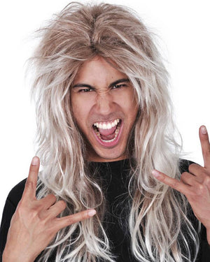 80s Long Blonde Tommy Rocker Wig