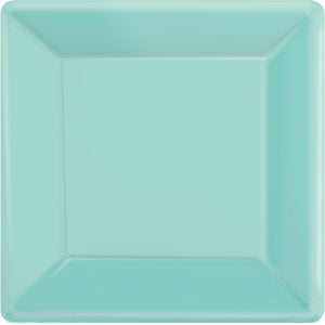 Paper Plates 17cm Square 20CT-Robins-egg Blue Pack of 20