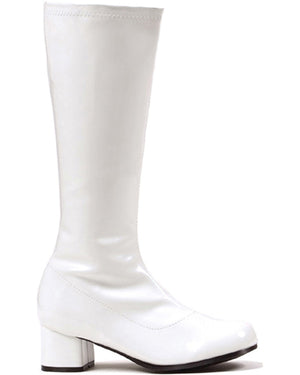 White Patent Go Go Kids Boots