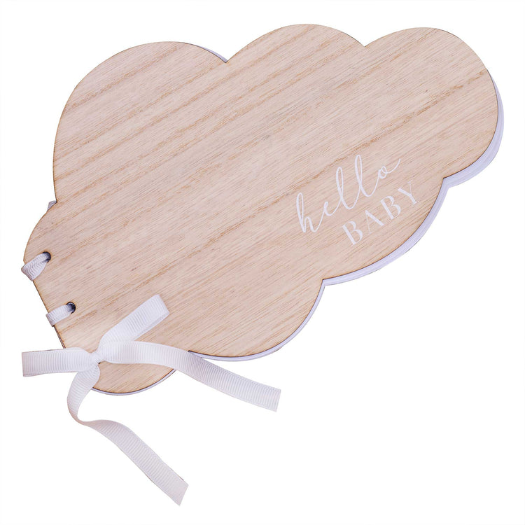 Hello Baby Wooden Hello Baby Cloud Baby Shower Guest Book