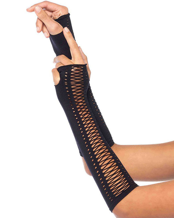 Lace Up Fingerless Gloves