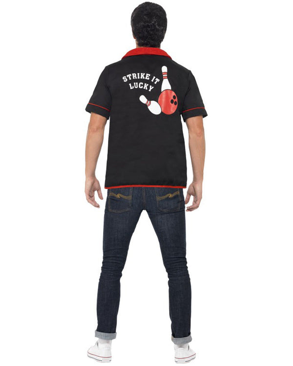 50s Strike It Lucky Mens Bowling Shirt