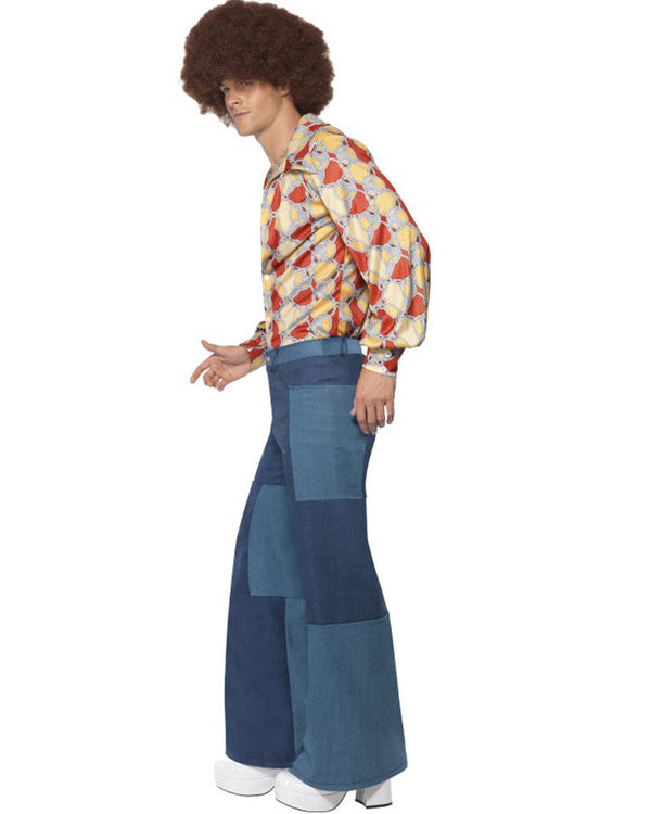 60s Patchwork Flared 1970s Mens Pants