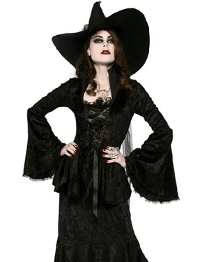 Black Crushed Velvet Top