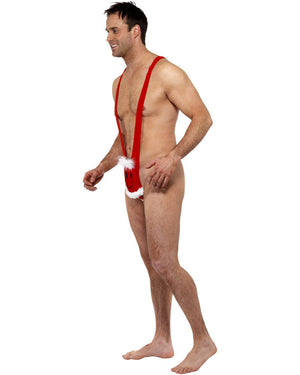 Santa Face Mankini Mens Christmas Costume