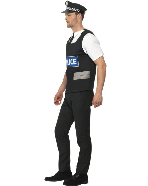 Policeman Hat Handcuffs and Vest with attached Shirt Accessory Set