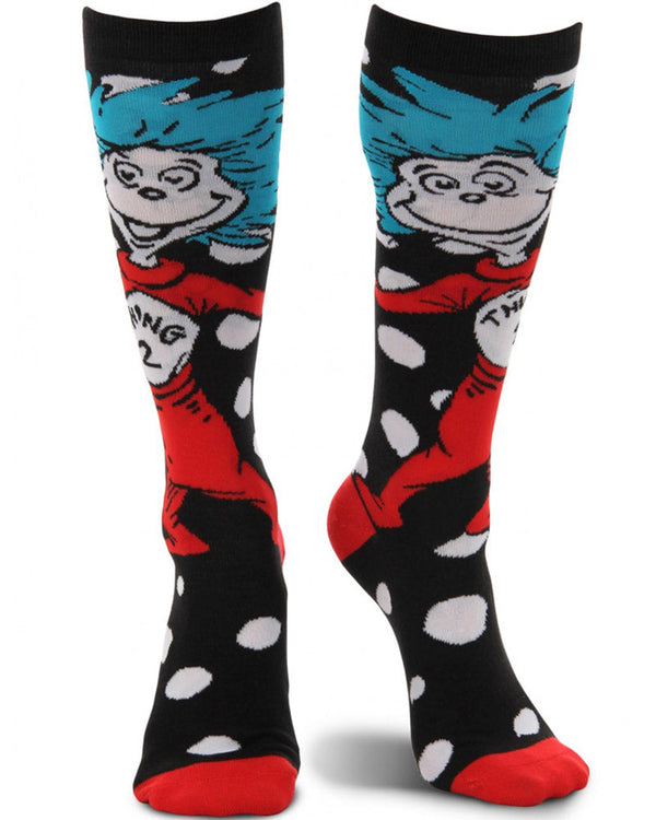 Thing 1 & 2 Knee High Costume Socks