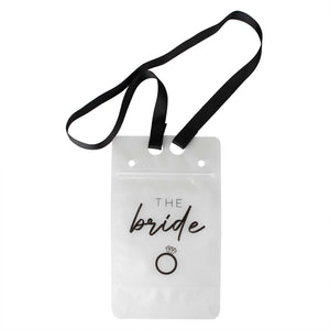 Hen Weekend The Bride Hen Party Drink Pouch with Straw & Lanyard