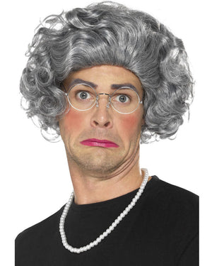 Granny Wig Necklace and Glasses Kit