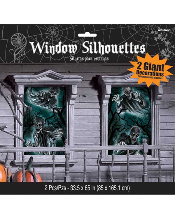 Cemetery Window Silhouette Decorations