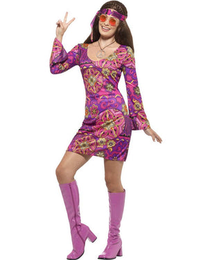 60s Woodstock Hippie Chick Womens Costume