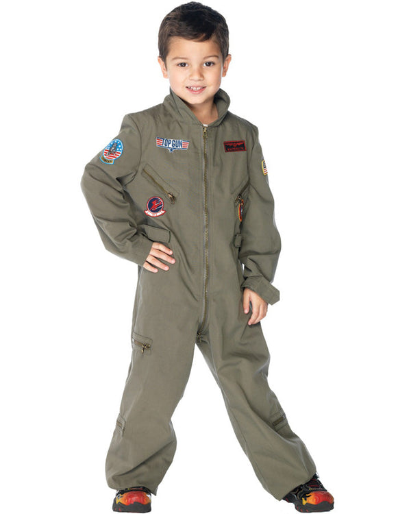 Top Gun Flight Suit Deluxe Boys Costume