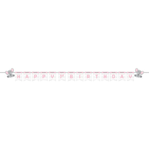 Enchanting Elephant Girl Shaped Ribbon Banner & Stickers