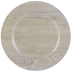 Premium Charger Plate Printed Wood Grain