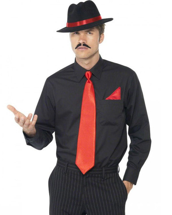 20s Red Instant Gangster Hat Tie and Hankerchief Kit