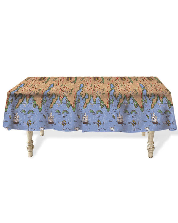 Treasure Map Plastic Tablecover