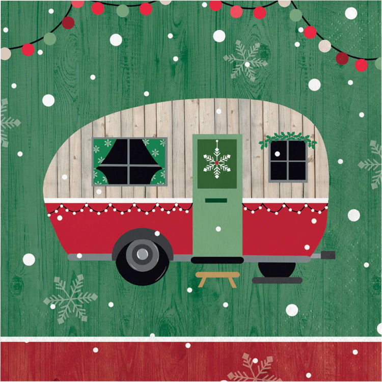 Christmas Campers Lunch Napkins Pack of 16