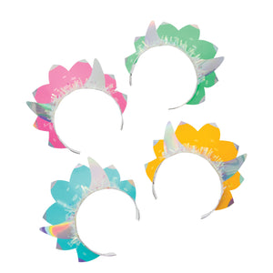Girl Dino Party Decor Tiaras Iridescent Pack of 8
