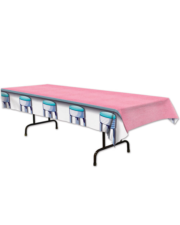 50s Soda Shop Stools Tablecover