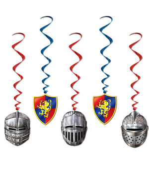 Medieval Hanging Swirl Decorations Pack of 5
