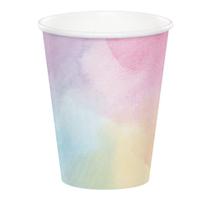 Iridescent Pattern Paper Cups 266ml Non Iridescent Material Pack of 8