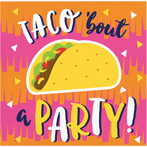 Fiesta Fun Taco Beverage Napkin Pack of 16