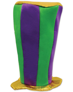 Mardi Gras Tall Plush Top Hat