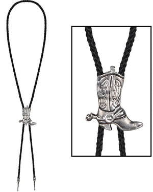 Western Tie with Silver Boot