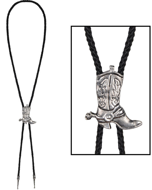 Western Tie with Silver Boot