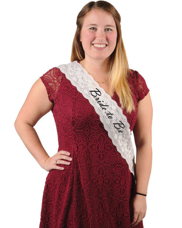 Bride To Be Lace Sash