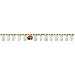 Big Dig Construction Happy Birthday Jointed Banner 18cm x 3.05m