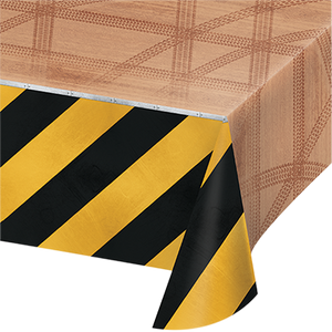 Big Dig Construction Tablecover Plastic All Over Print 137cm x 259cm