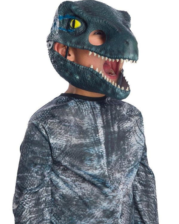 Jurassic World 2 Velociraptor Blue Moveable Jaw Kids Mask