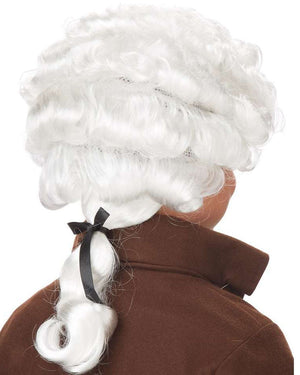 Colonial Man Boys White Wig