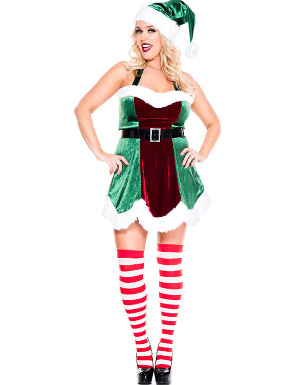 North Pole Elf Womens Plus Size Christmas Costume