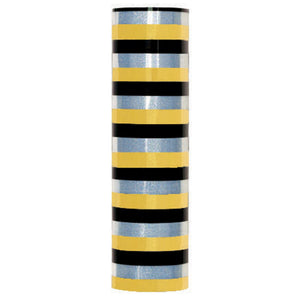 Serpentines Foil Throws Black, Silver & Gold Pack of 2