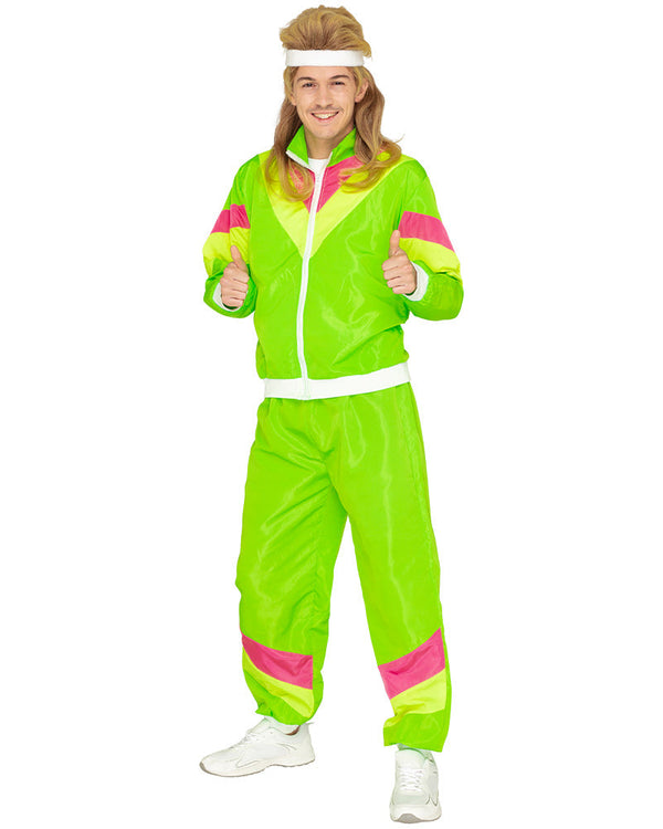 80s Neon Tracksuit Plus Size Mens Costume
