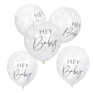 Botanical Baby Hey Baby 12 Inch Balloons Pack of 5