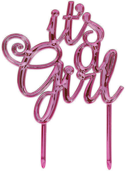 Baby Shower Its a Girl Plastic Cake Topper