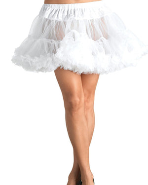 White Layered Tulle Womens Plus Petticoat