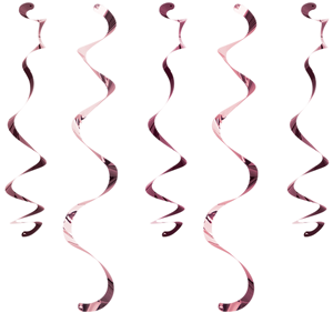 Rose All Day Dizzy Danglers Rose Gold Foil 45cm Pack of 10