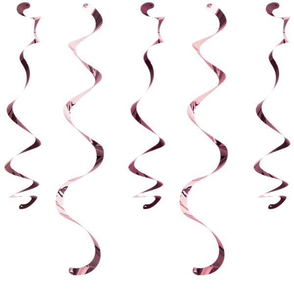 Rose All Day Dizzy Danglers Rose Gold Foil 45cm Pack of 10