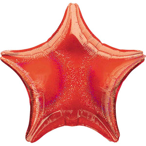 45cm Standard Holographic Star Red Dazzler S40