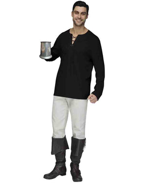 Peasant Black Mens Shirt